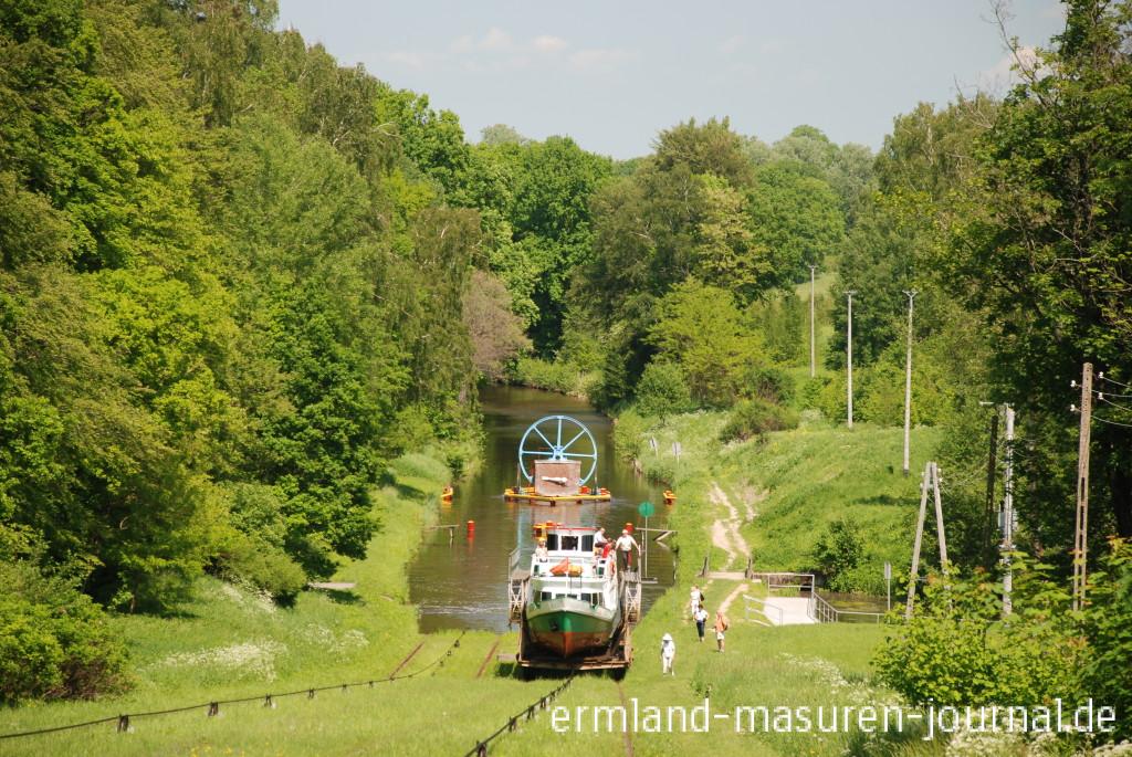 Der Ostrpda-Elglag-Kanal/Oberlandkanal auf dem Schiffe über Land fahren, Foto: B.Jäger-Dabek