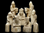 Wikingerausstellung im Britischen Museum London Foto: Lewis Chessmen 1150-1145 © The Trustees of the British Museum