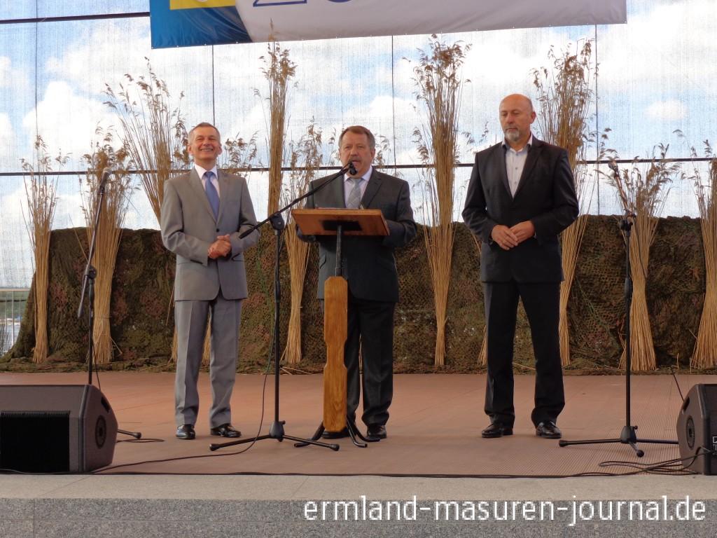Bürgermeister Najmowicz, Verbandsvorsitzender Hoch und Starost Wlodzimierz Brodiuk